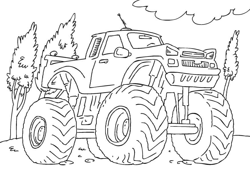 Dibujo para colorear monster truck