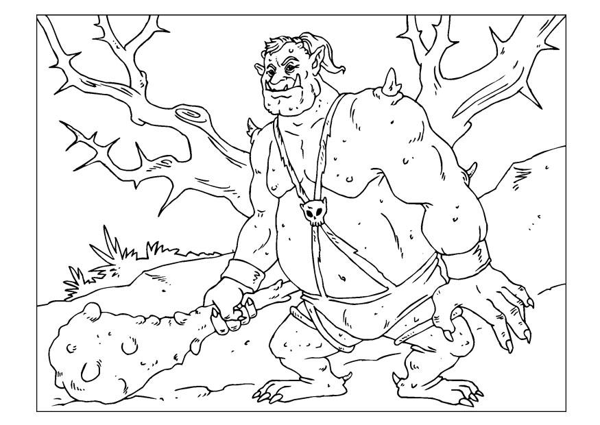 Dibujo para colorear monstruo 
