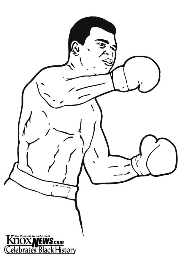 Dibujo para colorear muhammad ali