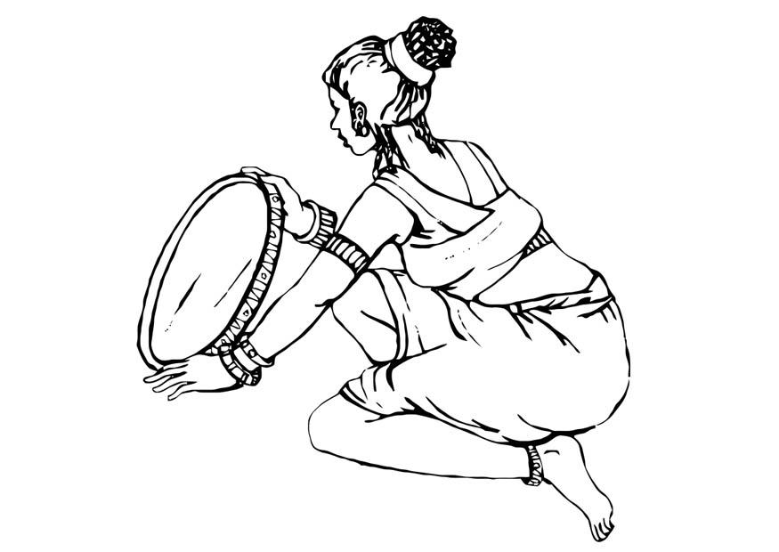 Dibujo para colorear mujer