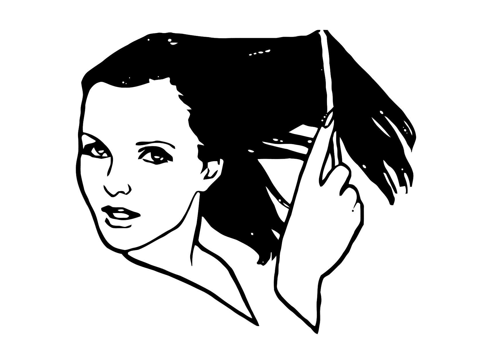 Dibujo para colorear mujer