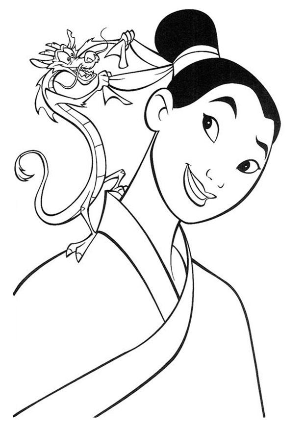 Dibujo para colorear mulA¡n