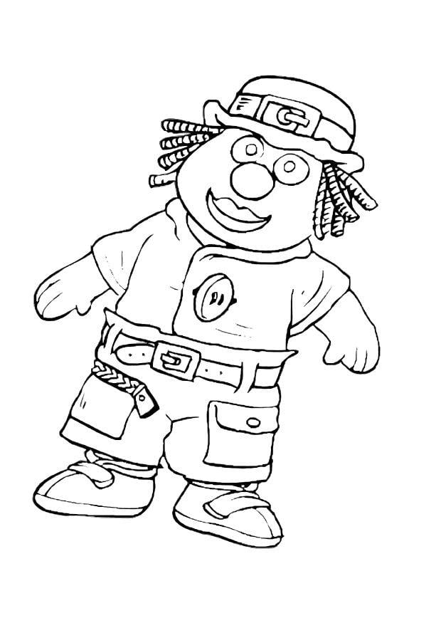 Dibujo para colorear muneco