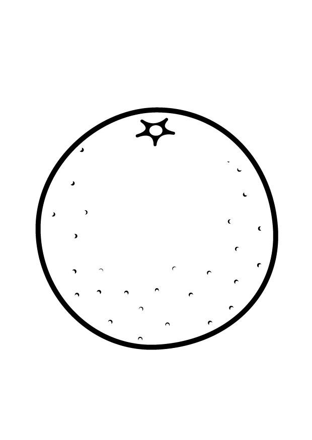Dibujo para colorear naranja