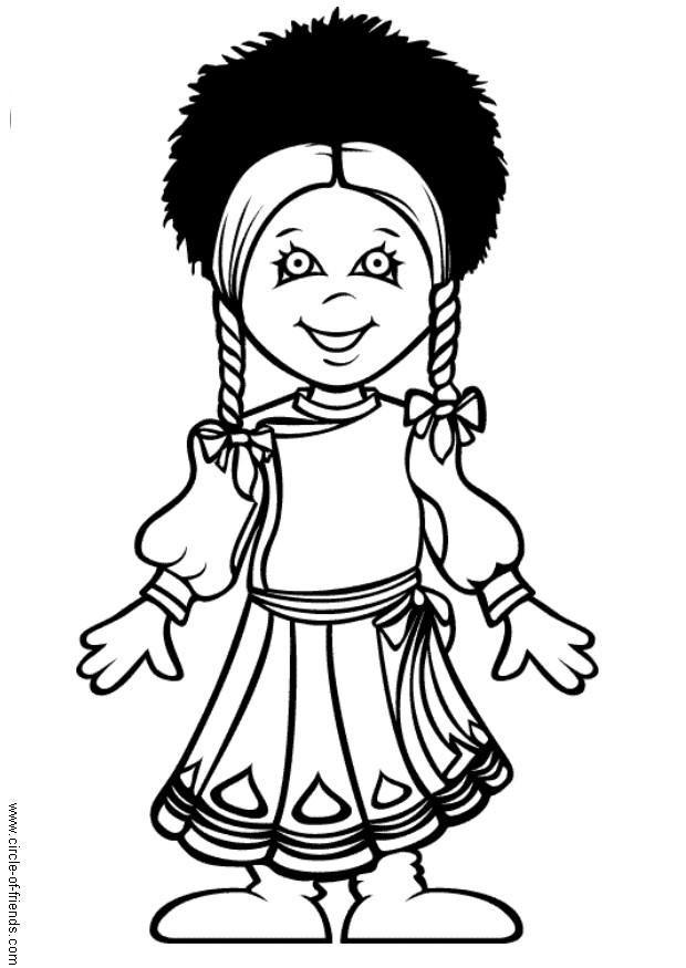 Dibujo para colorear natasha de rusia