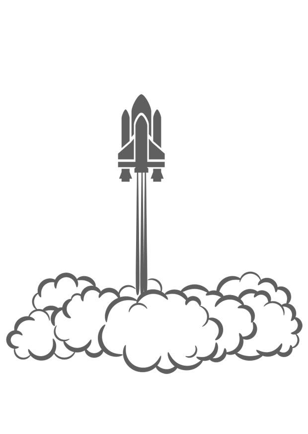 Dibujo para colorear nave espacial