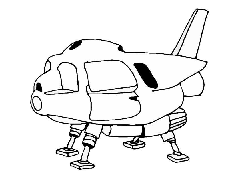 Dibujo para colorear nave espacial