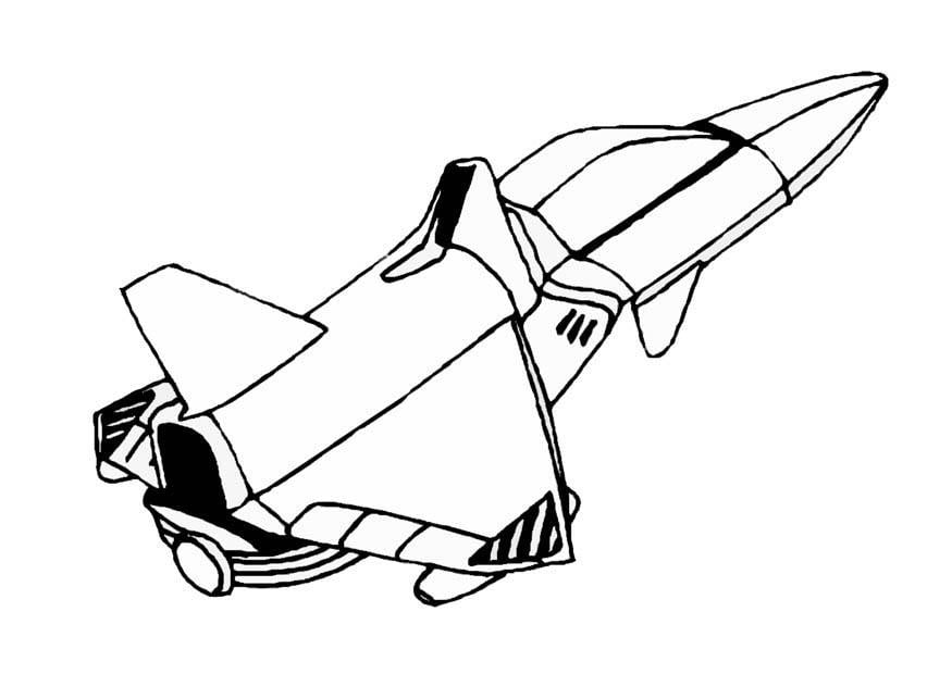 Dibujo para colorear nave espacial