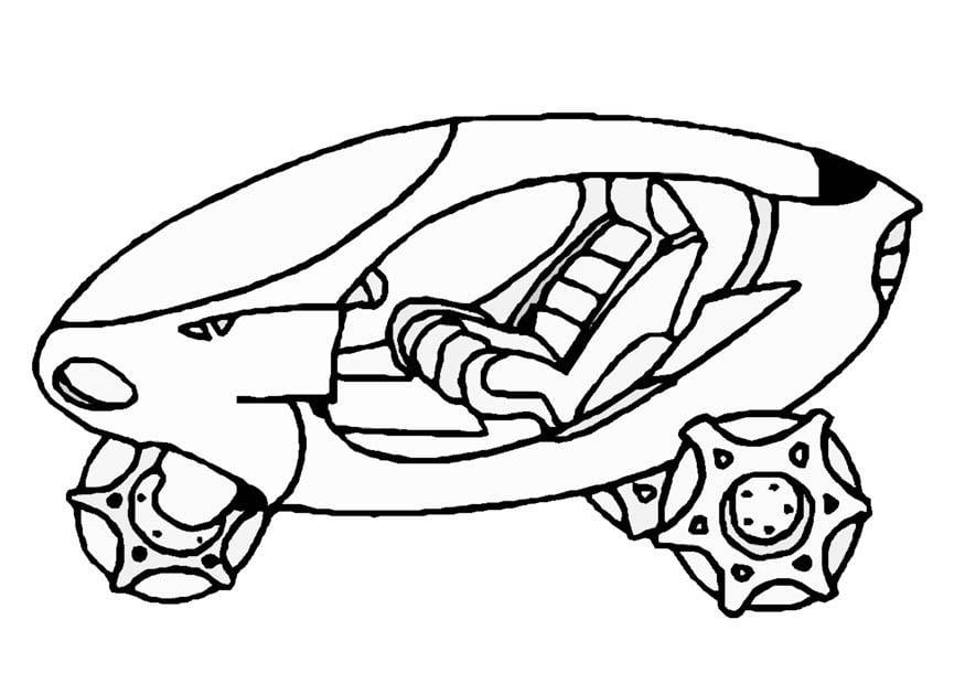 Dibujo para colorear nave espacial