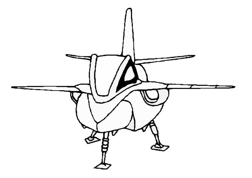 Dibujo para colorear nave espacial