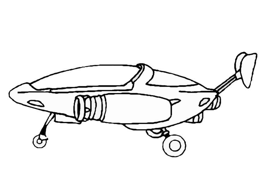 Dibujo para colorear nave espacial