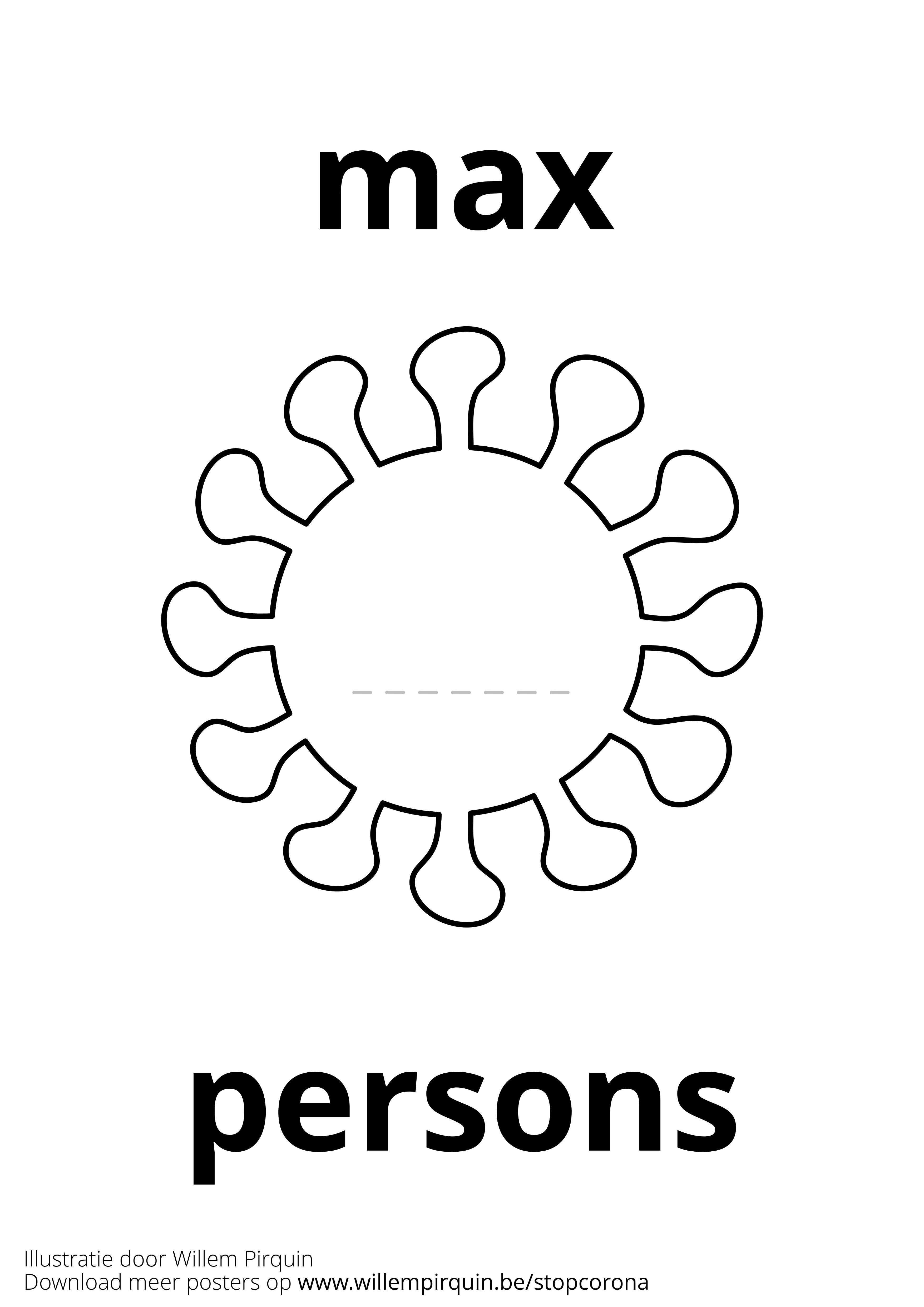 Dibujo para colorear nAºmero mA¡ximo de personas