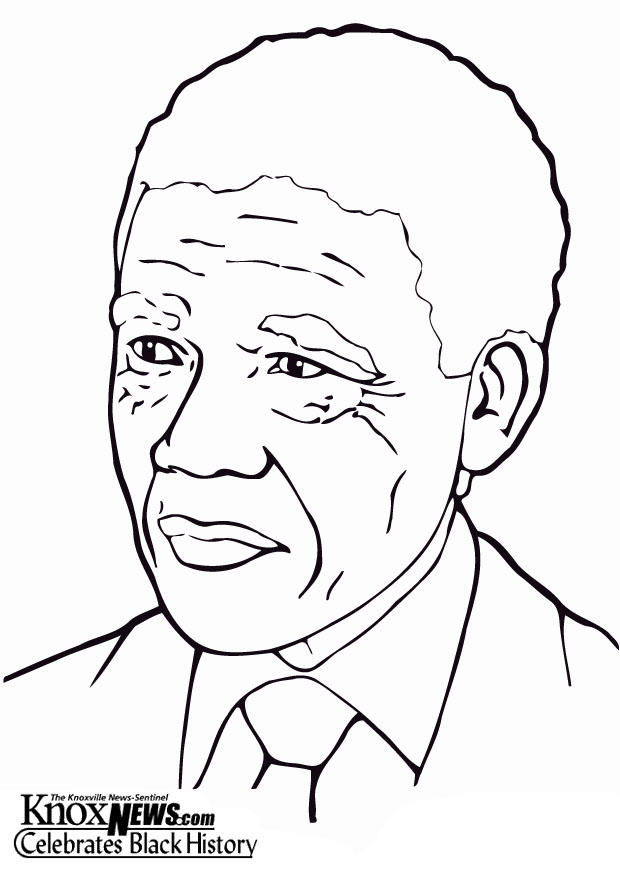 Dibujo para colorear nelson mandela