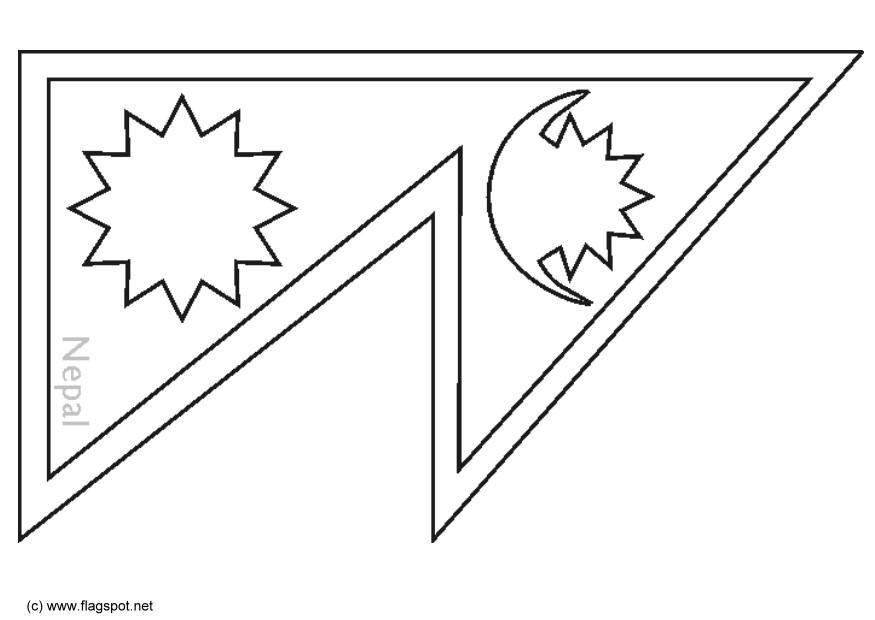 Dibujo para colorear nepal