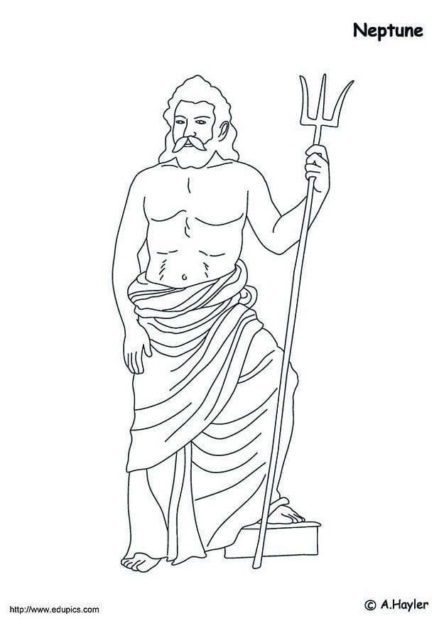 Dibujo para colorear neptuno