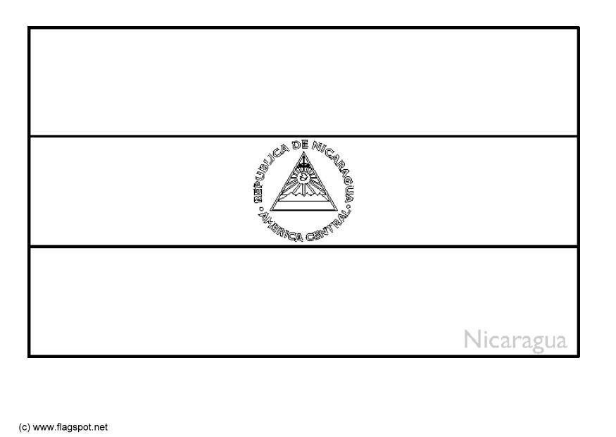 Dibujo para colorear nicaragua