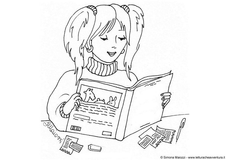 Dibujo para colorear nina