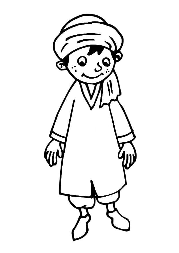 Dibujo para colorear nino