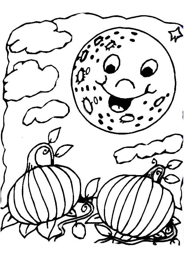 Dibujo para colorear noche de halloween
