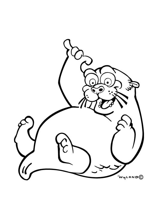 Dibujo para colorear nutria
