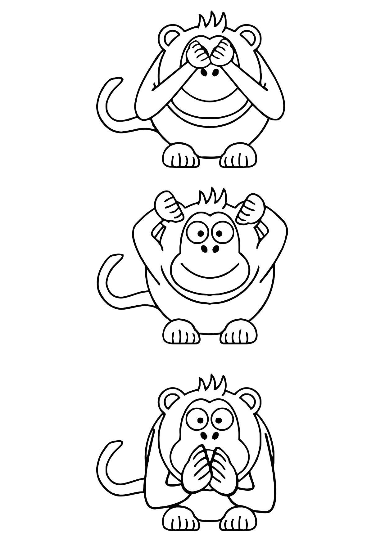 Dibujo para colorear oA­r, ver y callar
