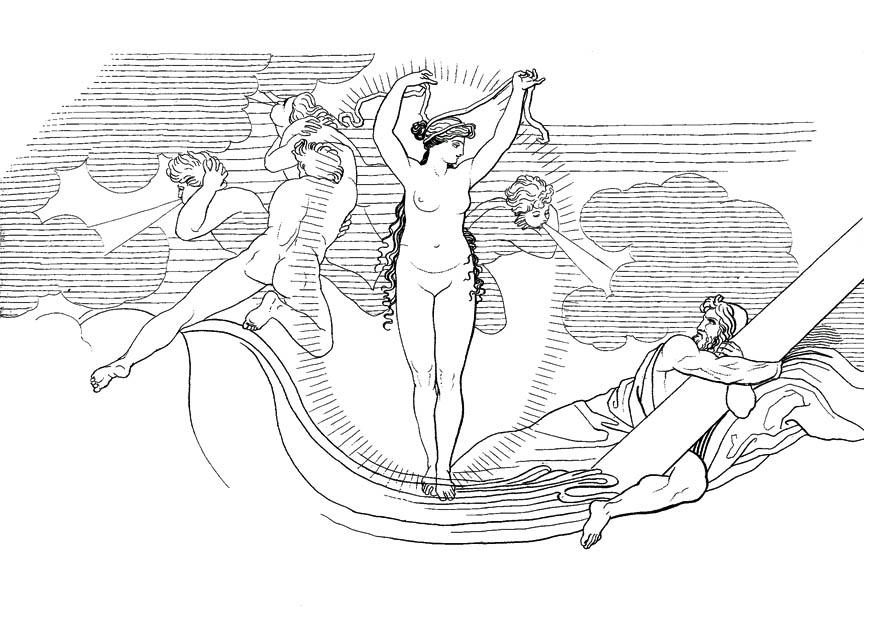 Dibujo para colorear odisea - neptuno inicia una tormenta