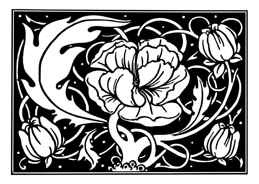 Dibujo para colorear ornamento