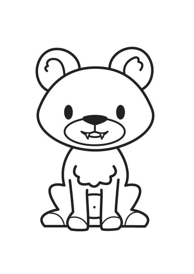 Dibujo para colorear oso