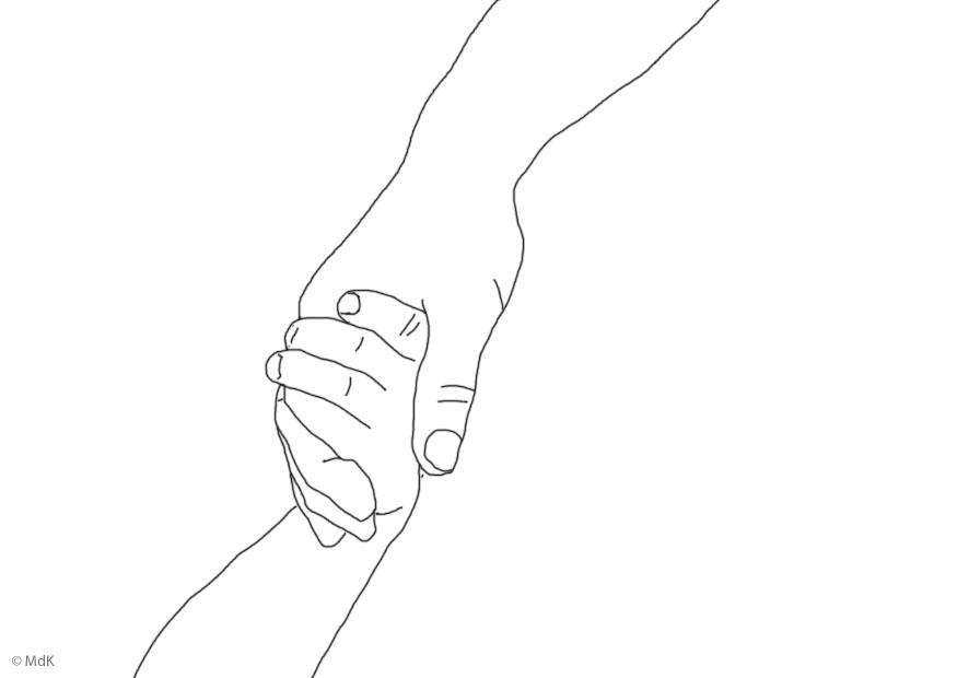 Dibujo para colorear padre e hijo