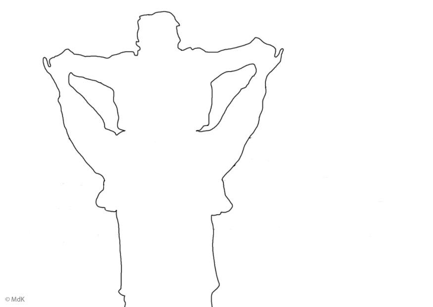 Dibujo para colorear padre e hijo
