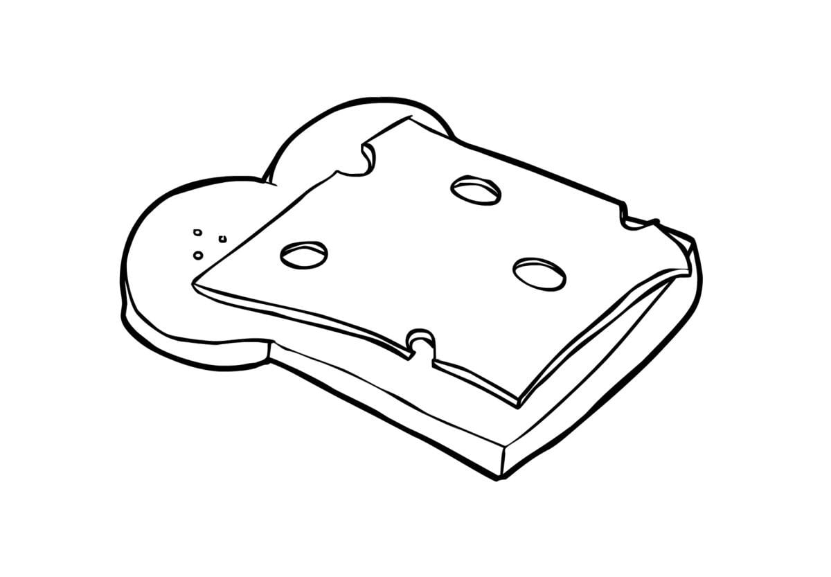 Dibujo para colorear pan