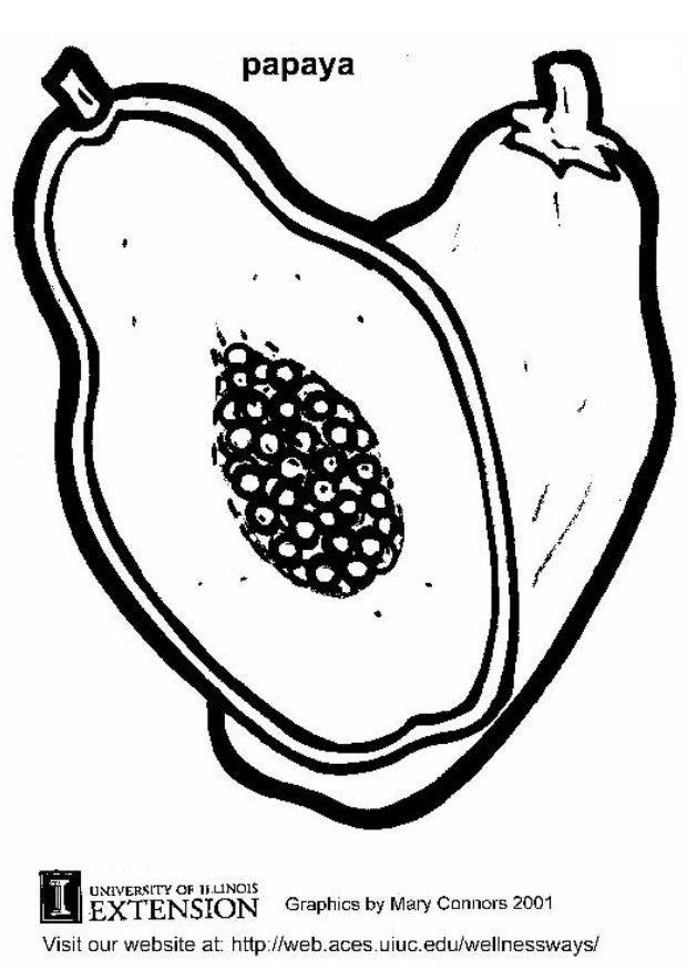 Dibujo para colorear papaya