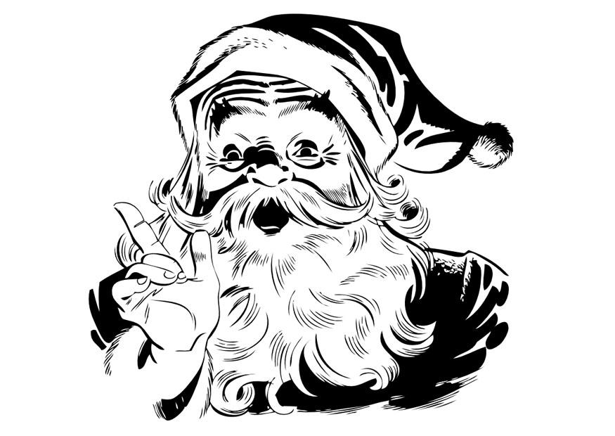 Dibujo para colorear papA¡ noel