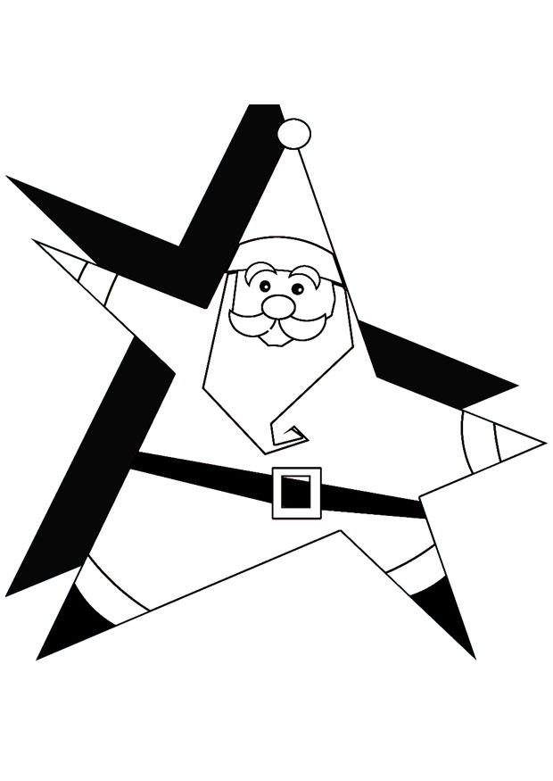 Dibujo para colorear papA¡ noel 1a