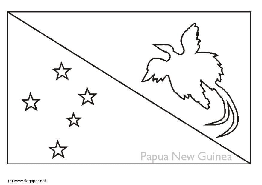 Dibujo para colorear papua nueva guinea