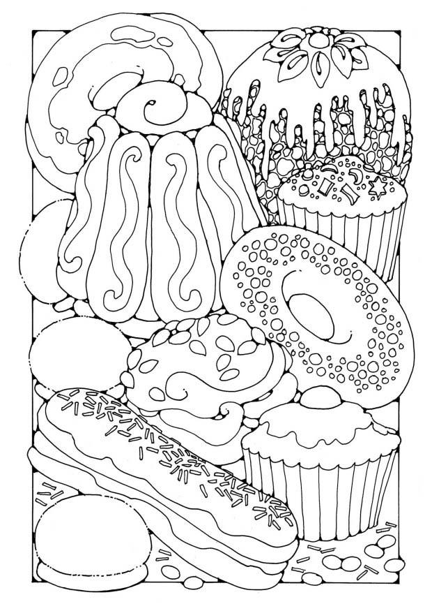Dibujo para colorear pasteles