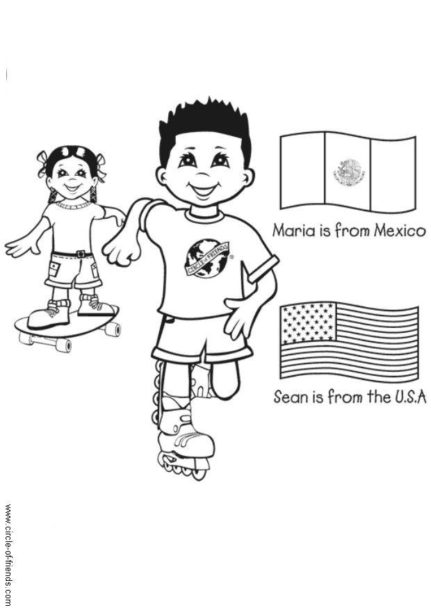 Dibujo para colorear patinador