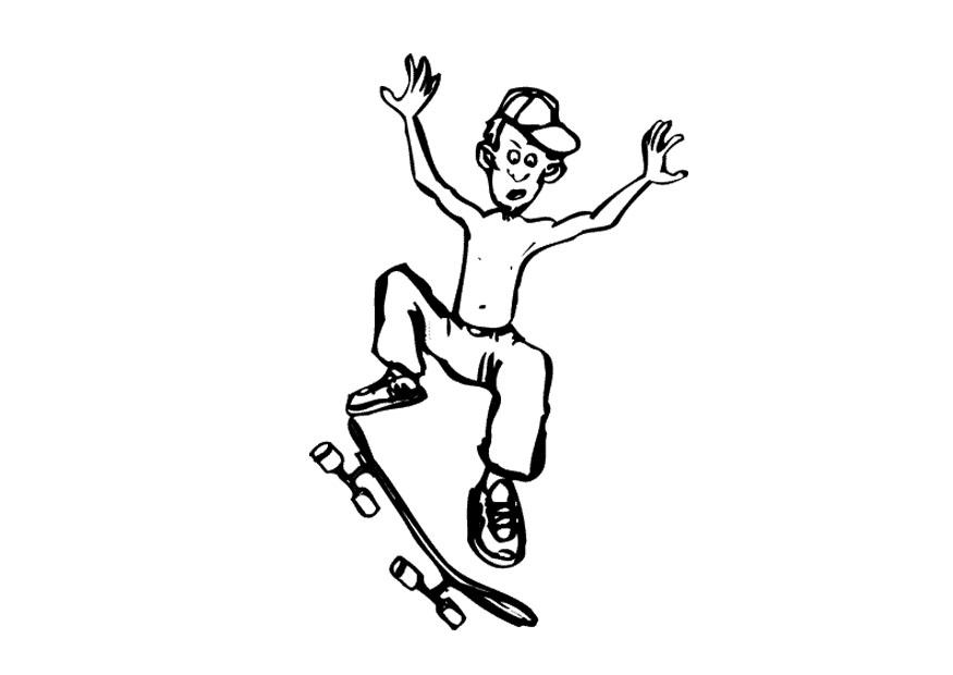 Dibujo para colorear patinar en monopatA­n