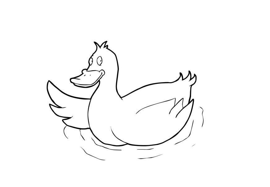 Dibujo para colorear pato