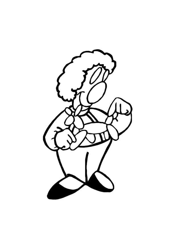 Dibujo para colorear payaso