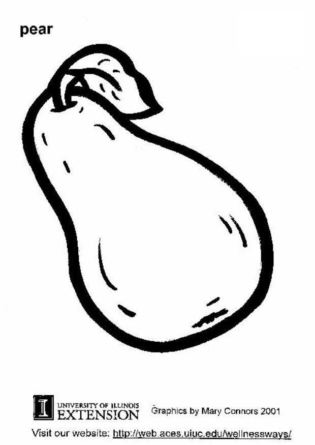Dibujo para colorear pera
