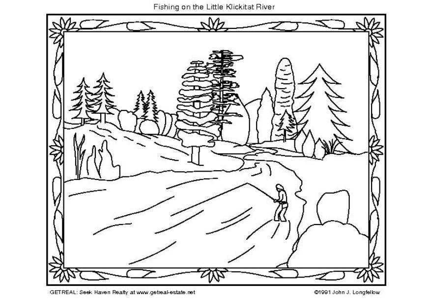 Dibujo para colorear pesca deportiva en amA©rica