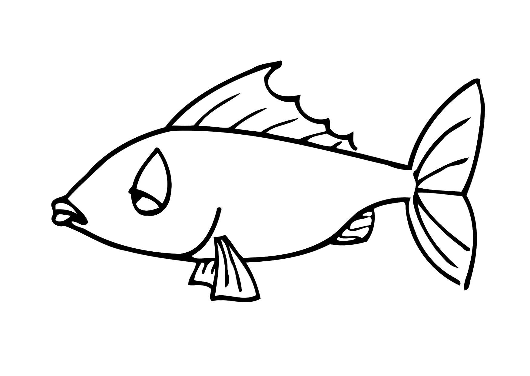 Dibujo para colorear pez