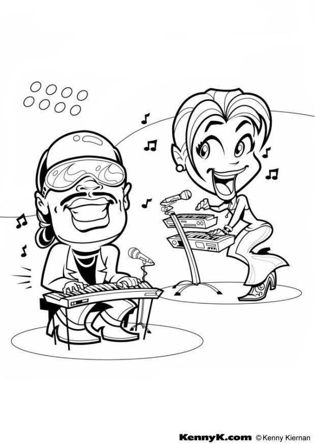 Dibujo para colorear piano