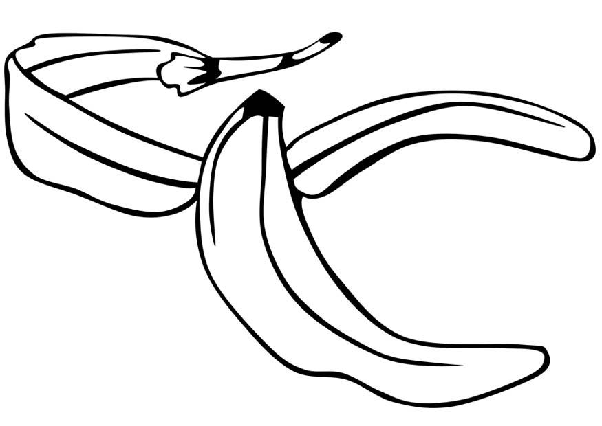 Dibujo para colorear piel de plA¡tano