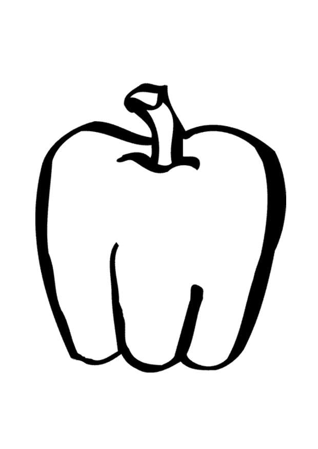 Dibujo para colorear pimiento