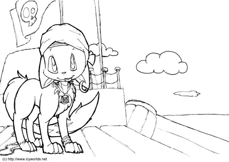 Dibujo para colorear pirata