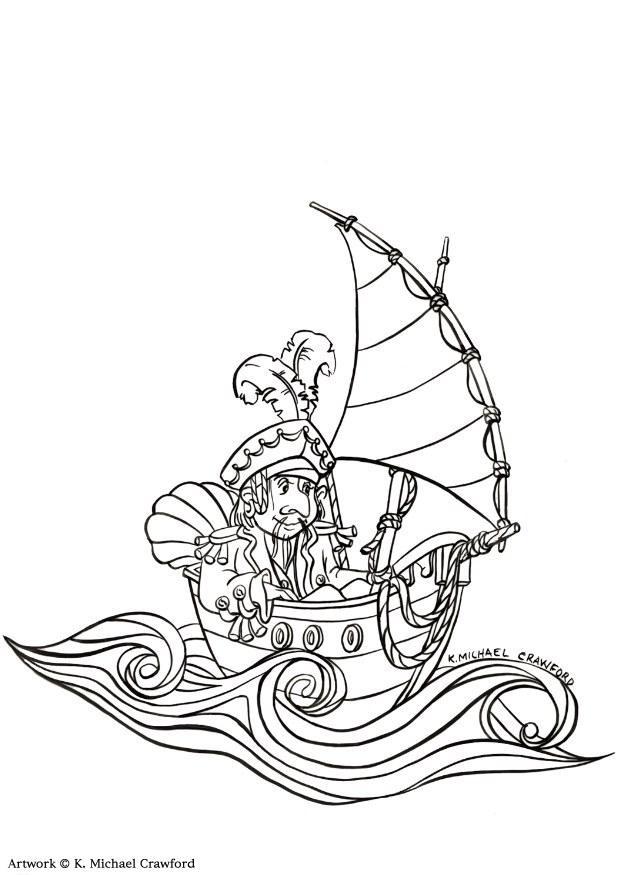 Dibujo para colorear pirata