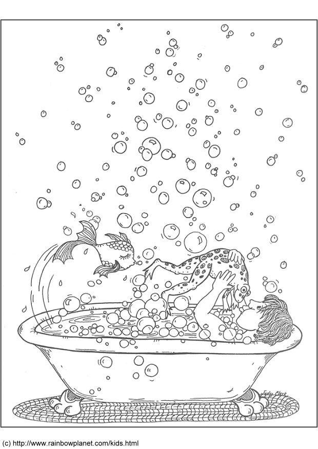 Dibujo para colorear placeres del bano