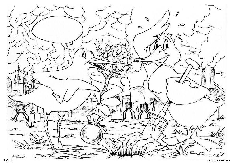 Dibujo para colorear plantar A¡rboles